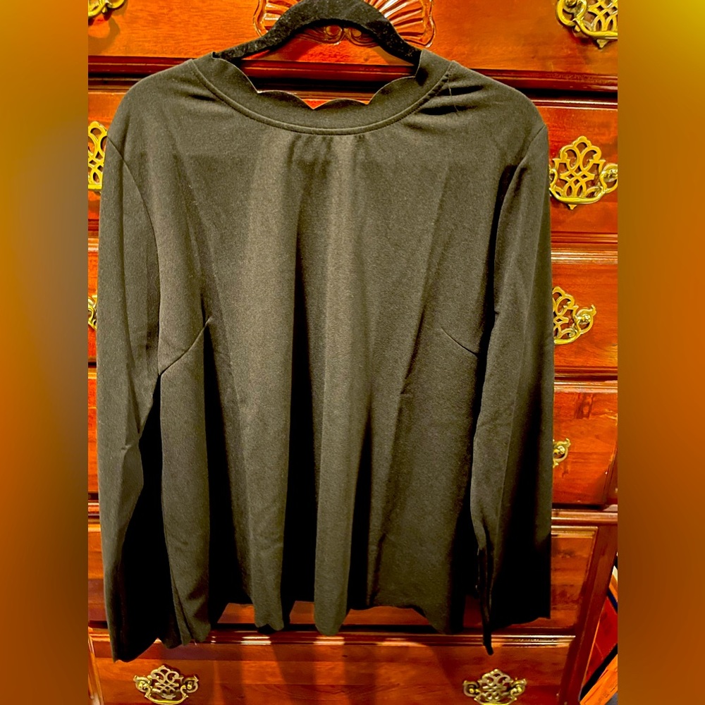 NWOT Womens black 3x blouse. Never worn.